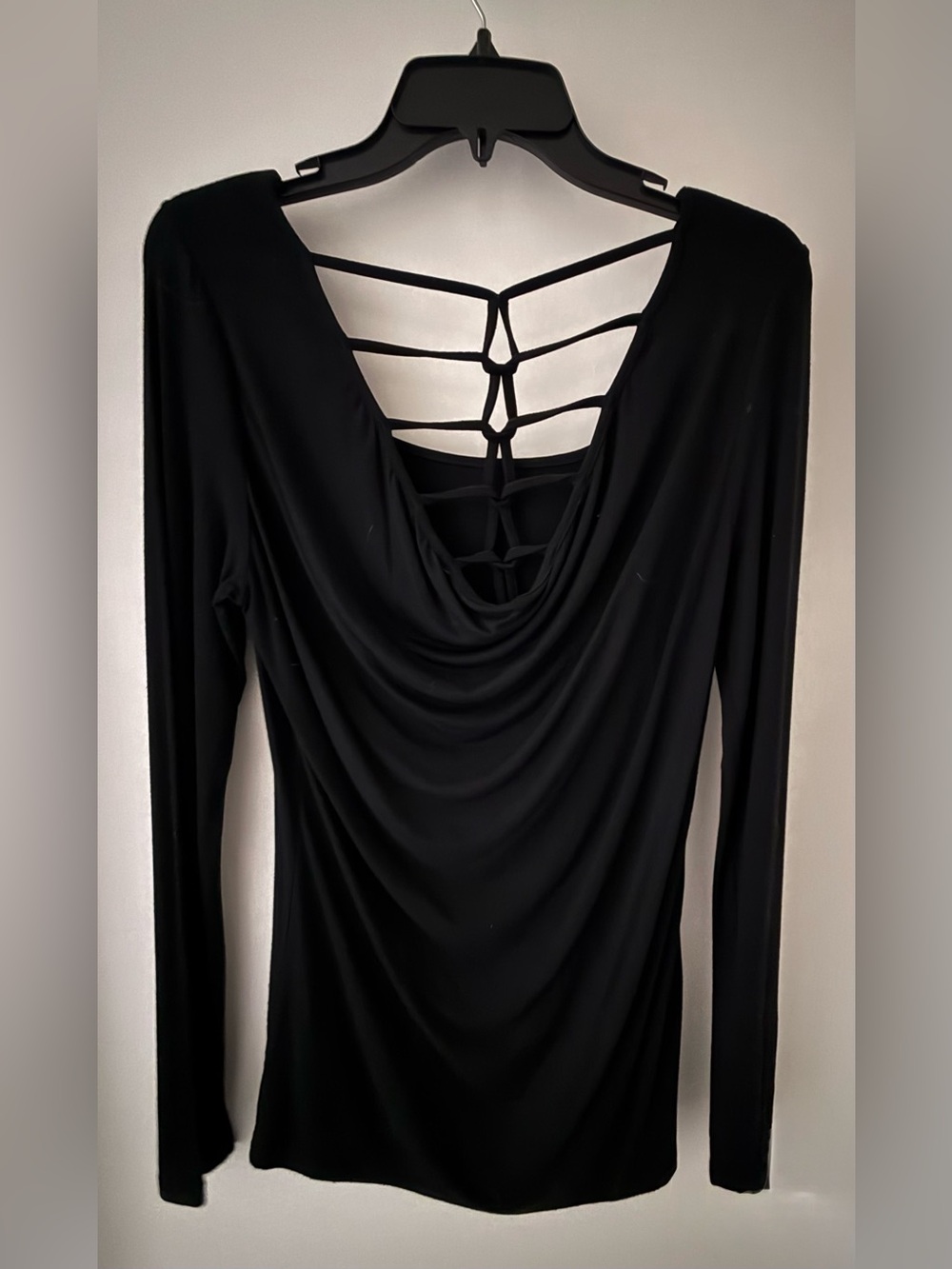Black Back Detail Strappy Women's Tunic Top